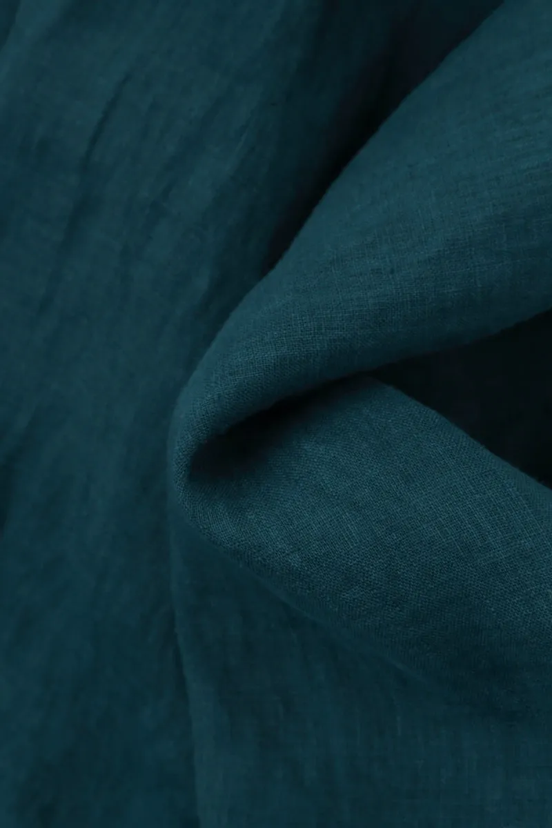 Sleeveless Dark Teal Linen Top