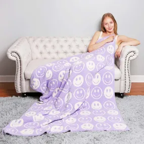 Smile Soft Blanket in Lavender