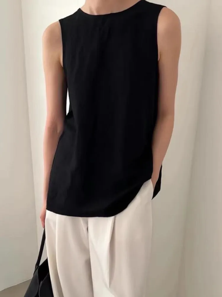 Solid Color Sleeveless Tank Top