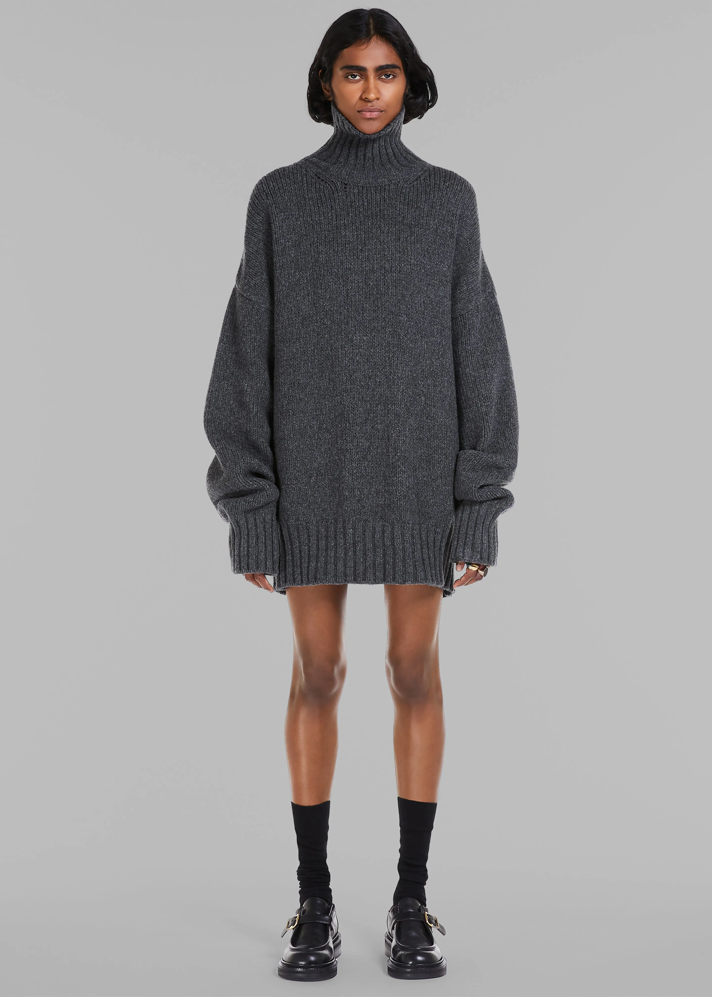 Sportmax Premier Knitted Sweater Dress - Dark Grey