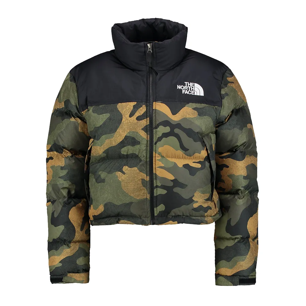 The North Face Nuptse Crop Woman Jacket Camo Print T93XE2F32