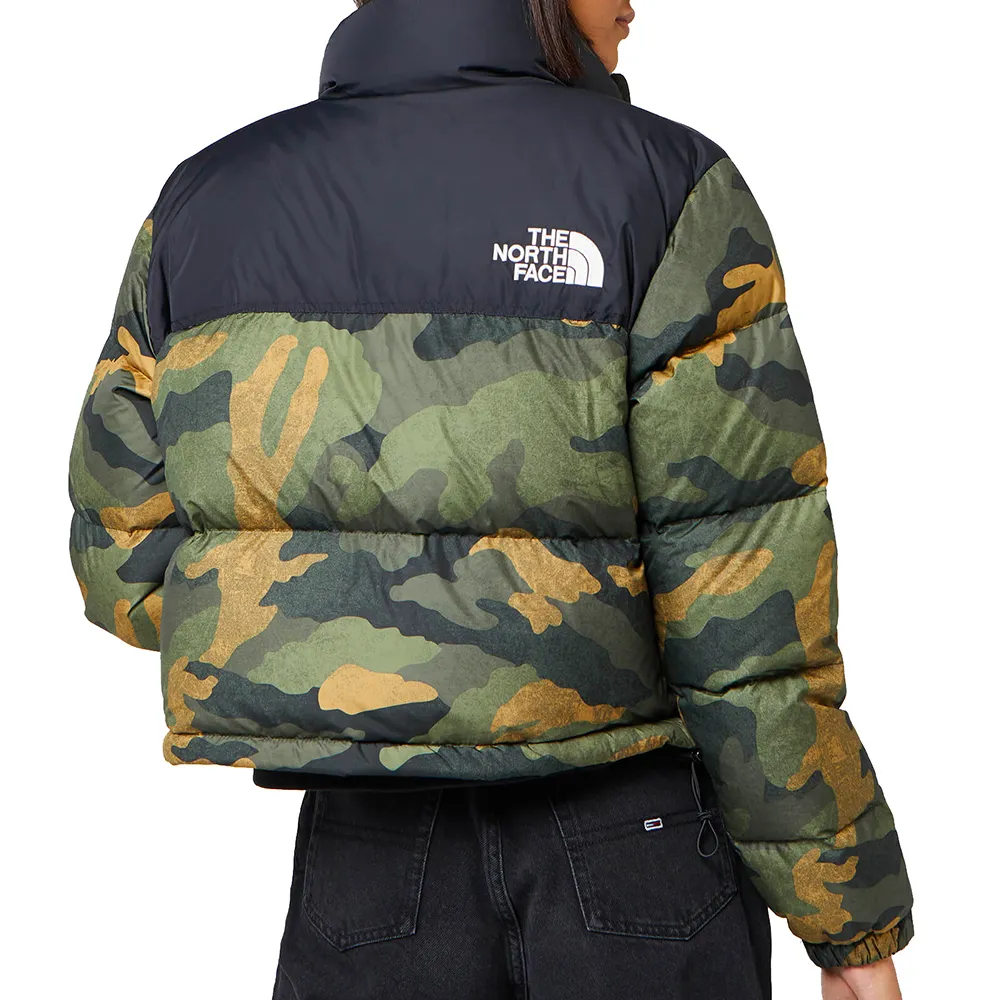 The North Face Nuptse Crop Woman Jacket Camo Print T93XE2F32