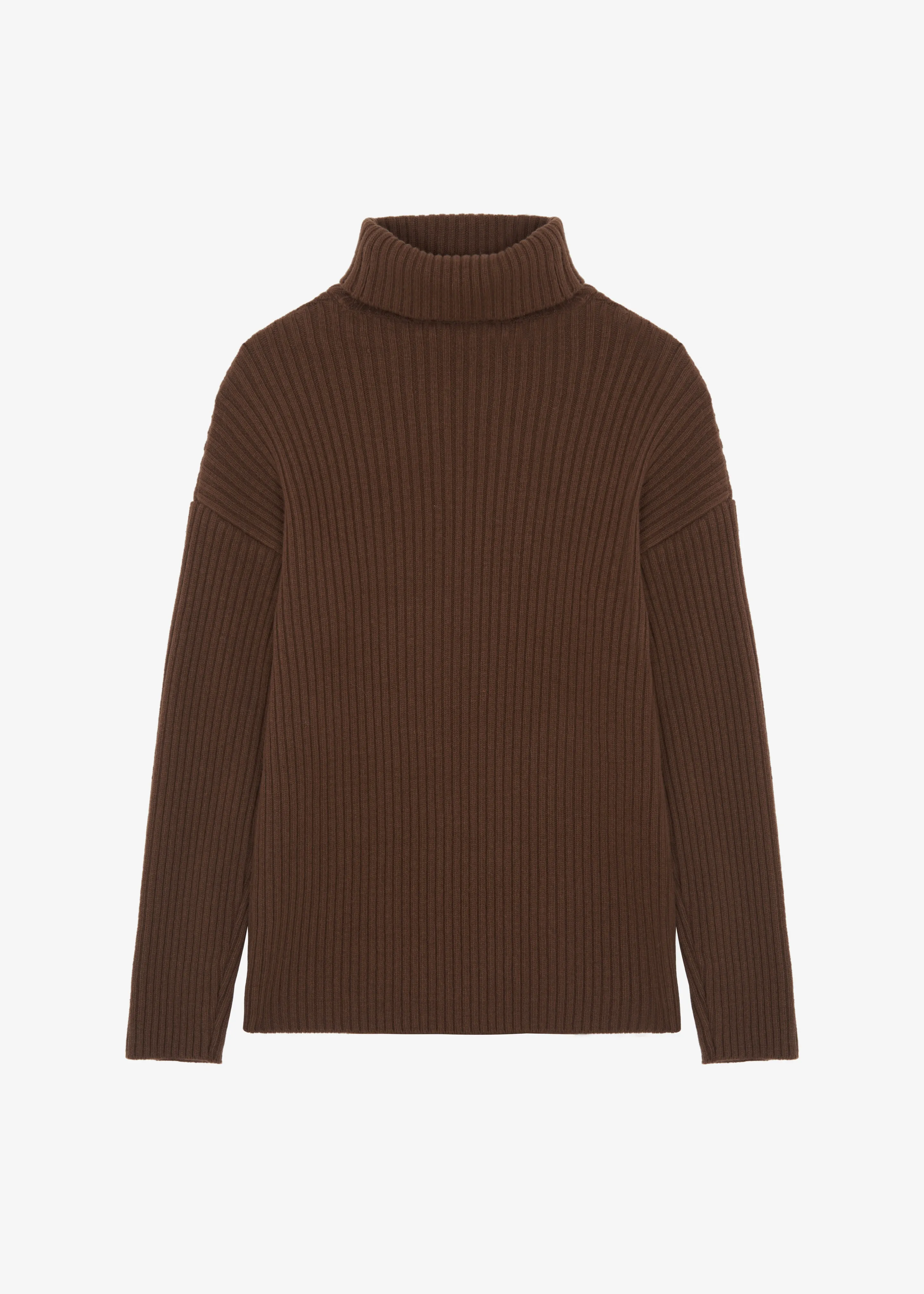 Thelma Ribbed Sweater Dress - Brown