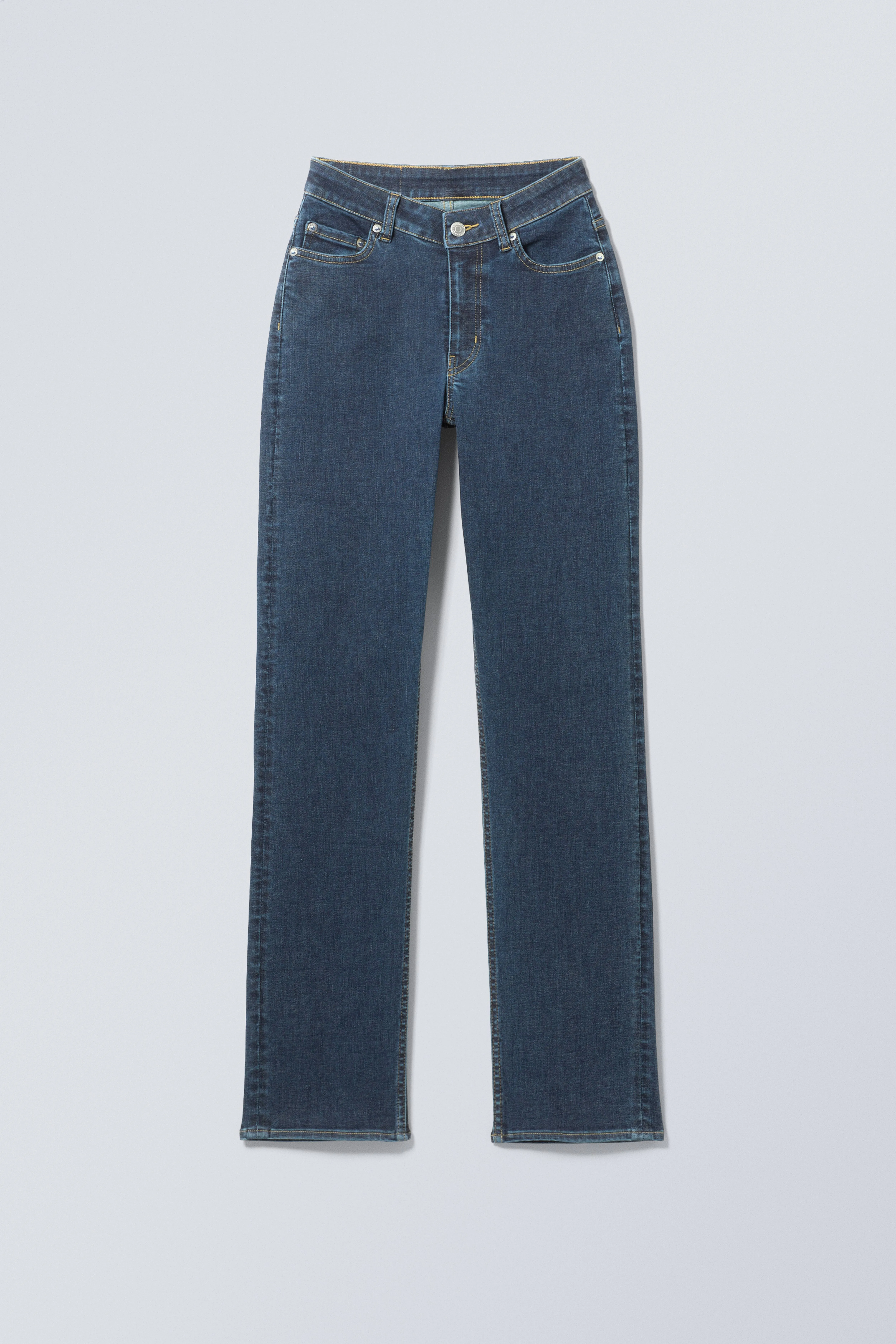 Twig Curve Mid Straight Jeans - Regular waist - Sapphire Blue - Ladies | H&M GB