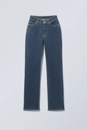 Twig Curve Mid Straight Jeans - Regular waist - Sapphire Blue - Ladies | H&M GB