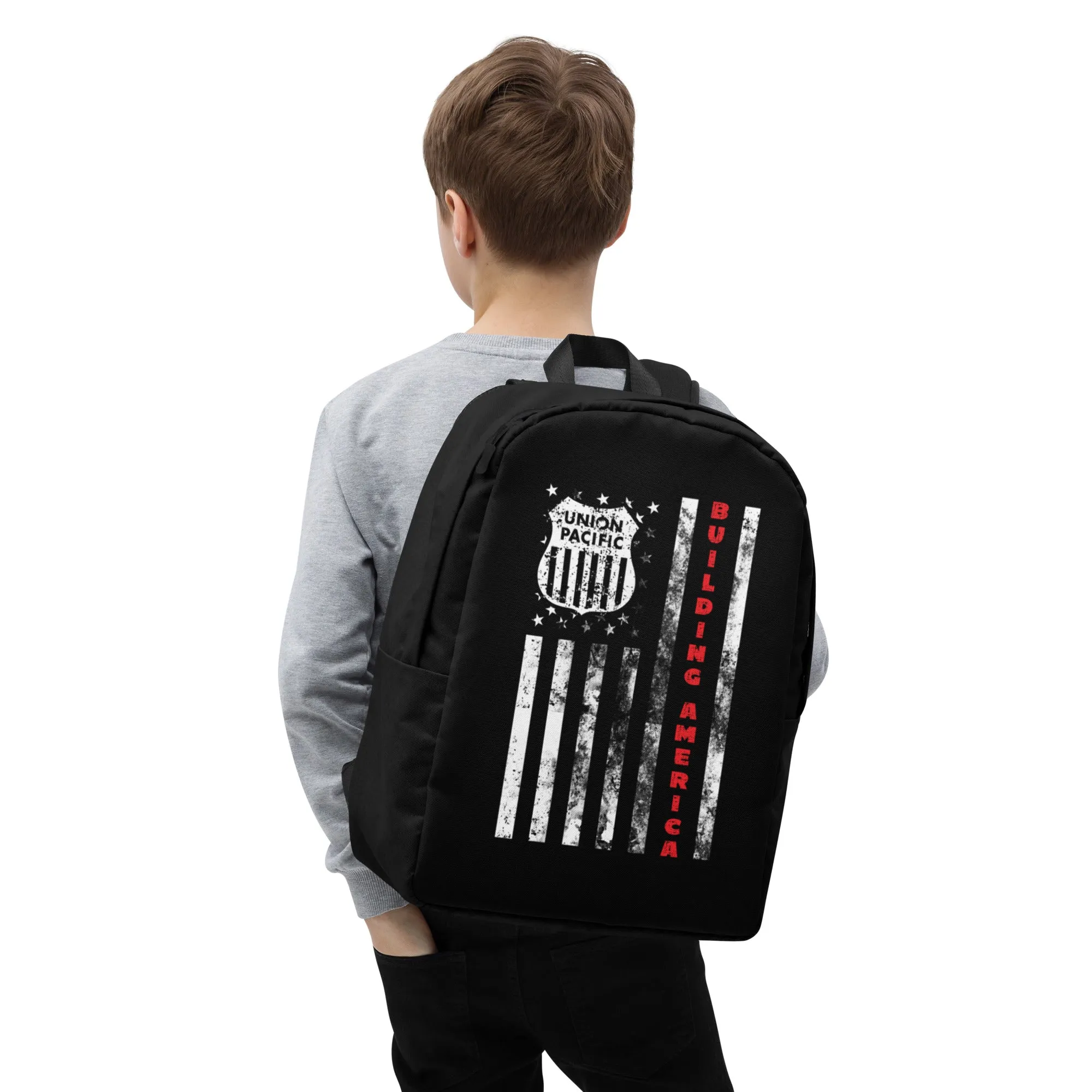 UPRR Building America Flag Minimalist Backpack