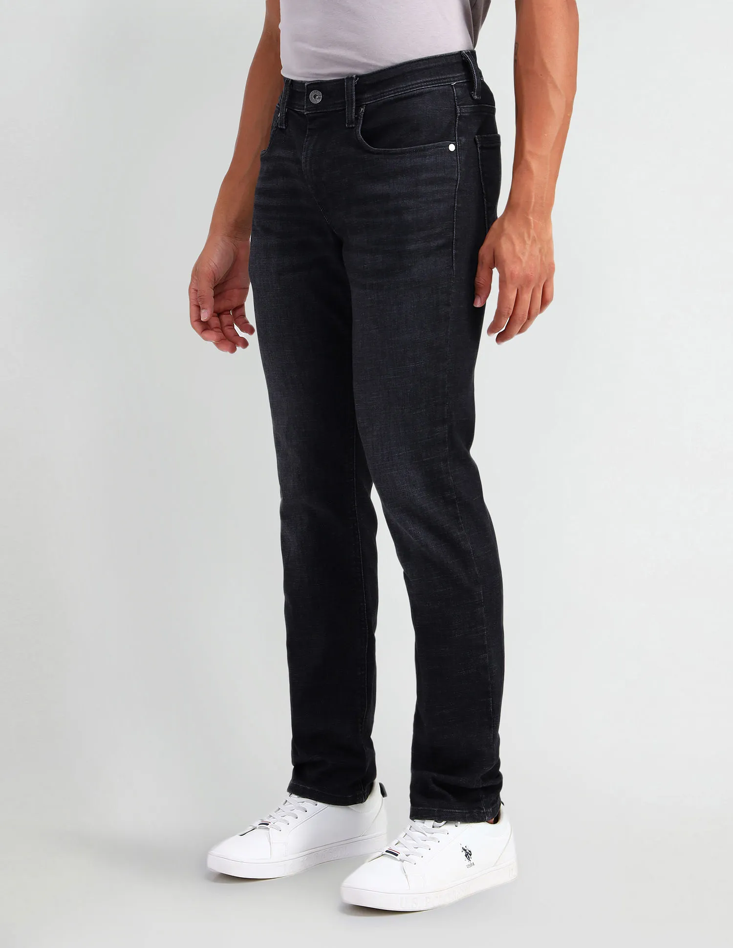 U.S. Polo Assn. Denim Co. Brandon Slim Tapered Fit Black Jeans