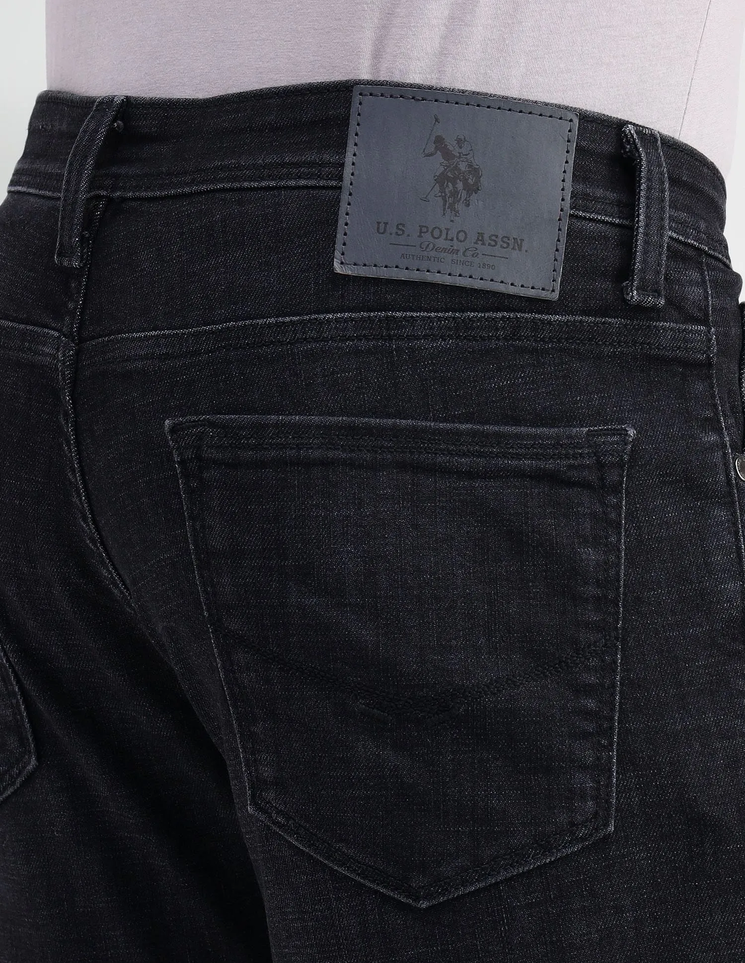 U.S. Polo Assn. Denim Co. Brandon Slim Tapered Fit Black Jeans