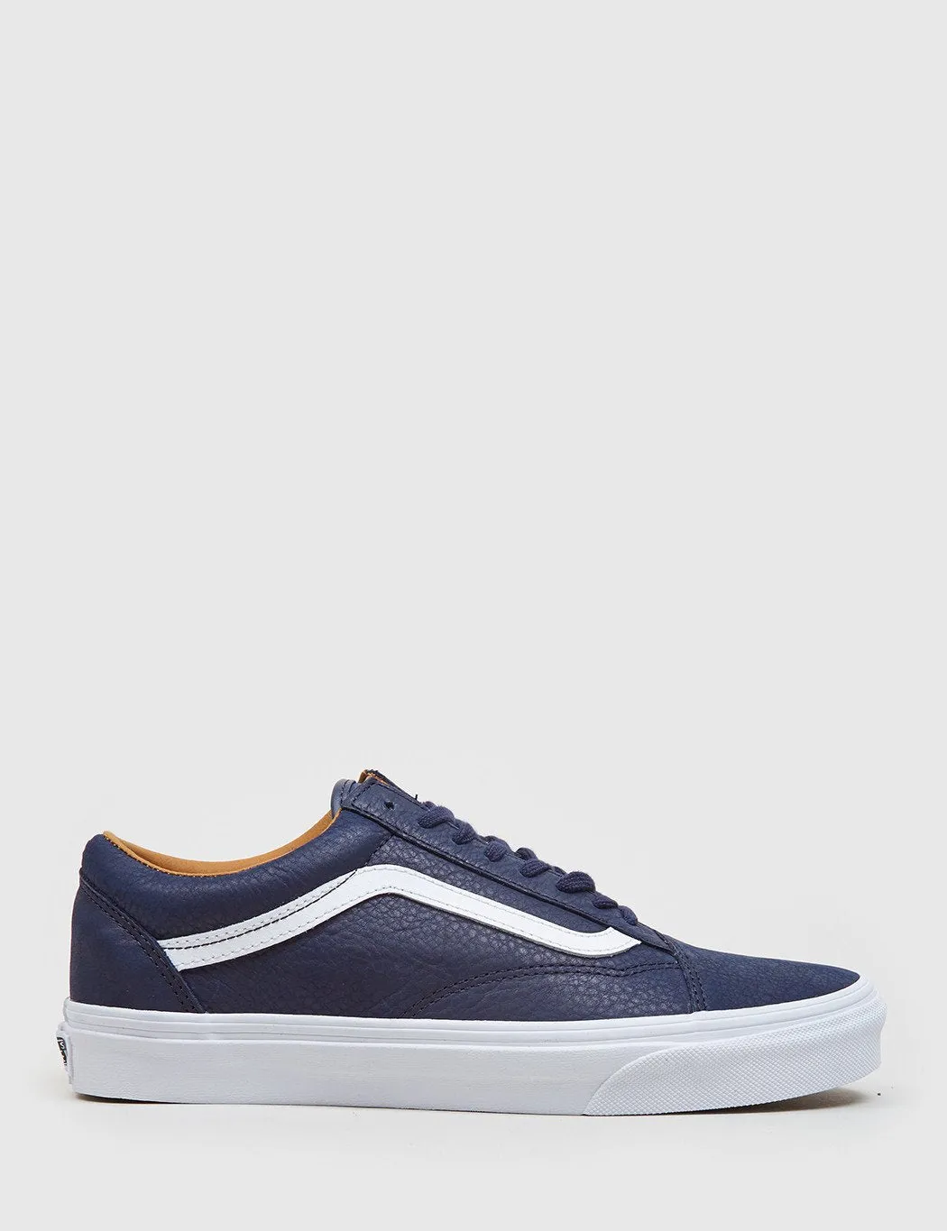 Vans Old Skool (Leather) - Navy Blue