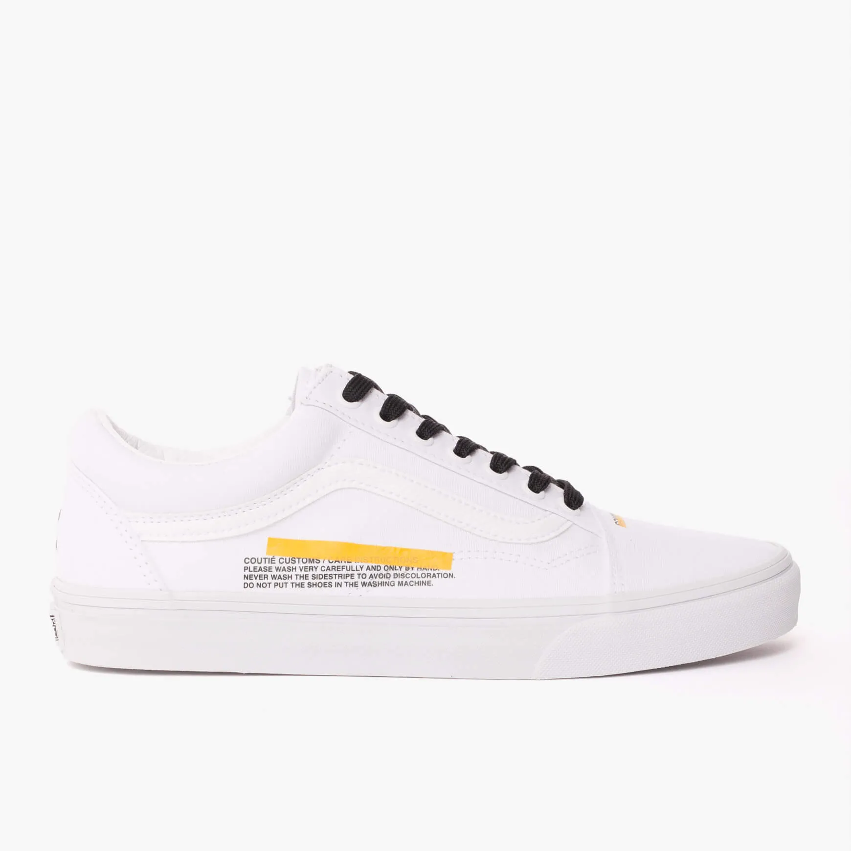 Vans Old Skool Stripe Logo White Custom