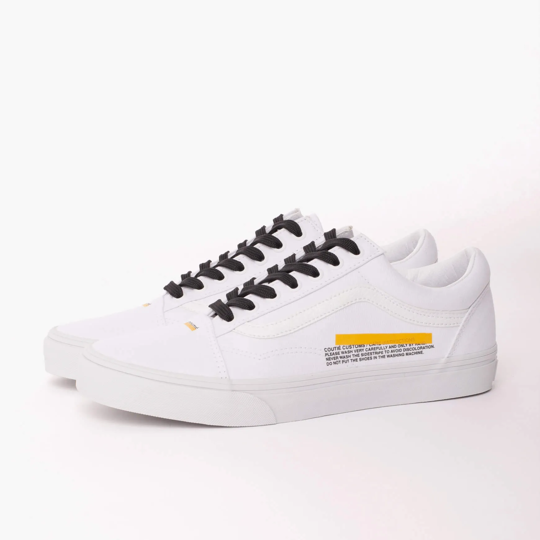 Vans Old Skool Stripe Logo White Custom