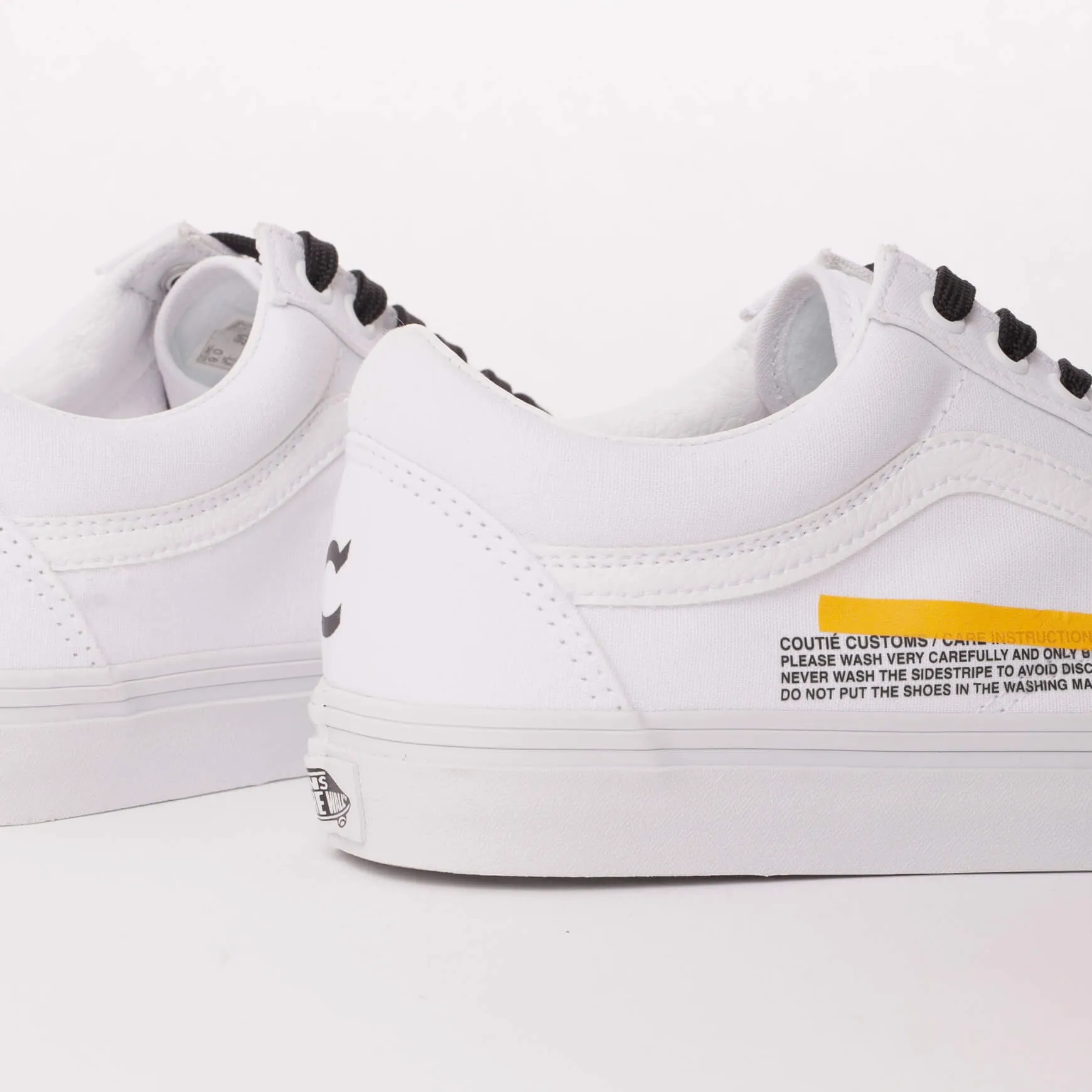 Vans Old Skool Stripe Logo White Custom