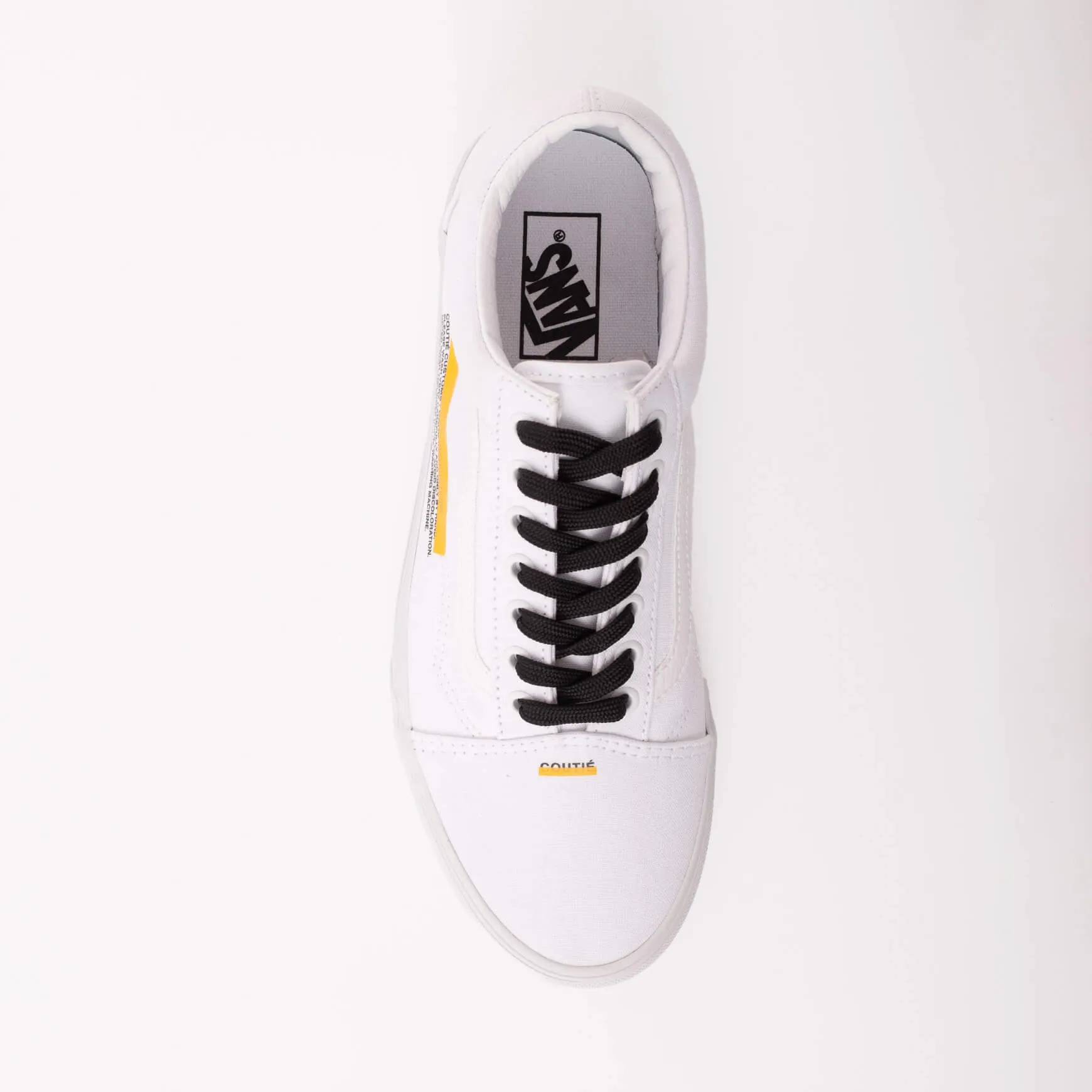 Vans Old Skool Stripe Logo White Custom