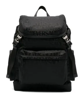 Versace Versace Allover Backpack in Black