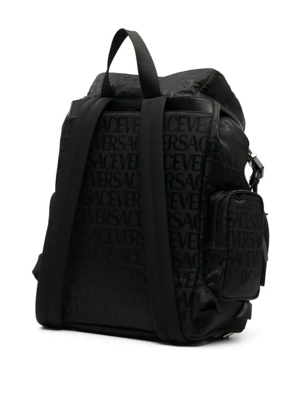 Versace Versace Allover Backpack in Black