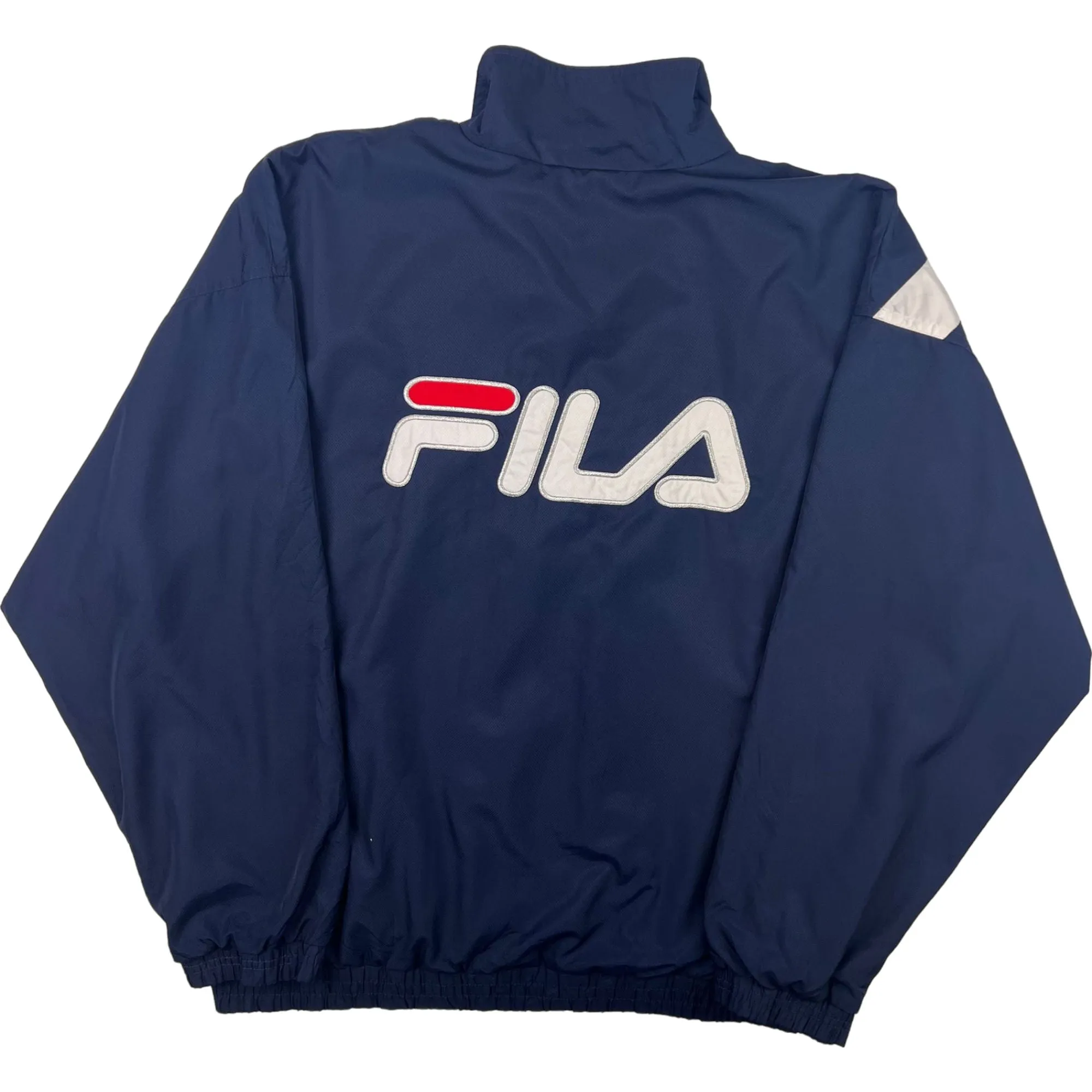 Vintage 00's Fila Track Jacket 2002 Olympic Winter Games Patch Navy Blue