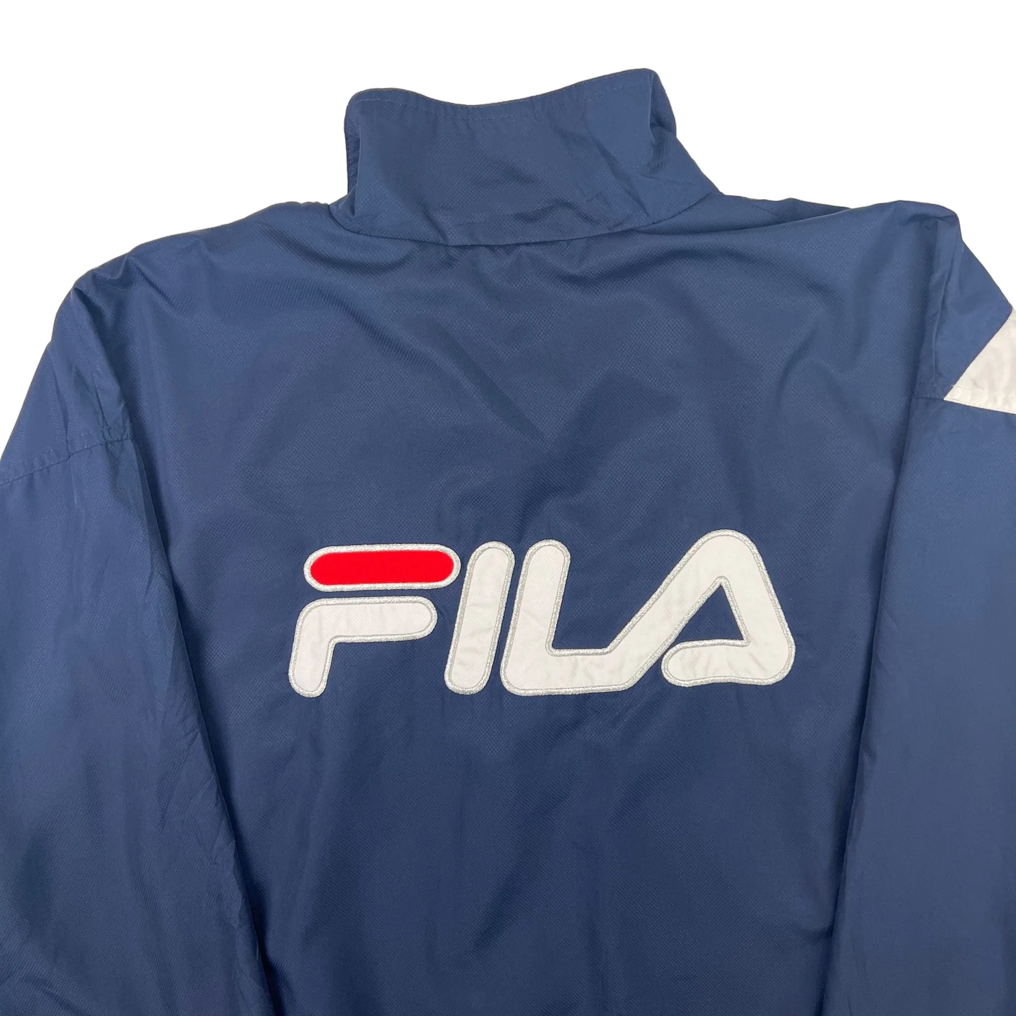 Vintage 00's Fila Track Jacket 2002 Olympic Winter Games Patch Navy Blue