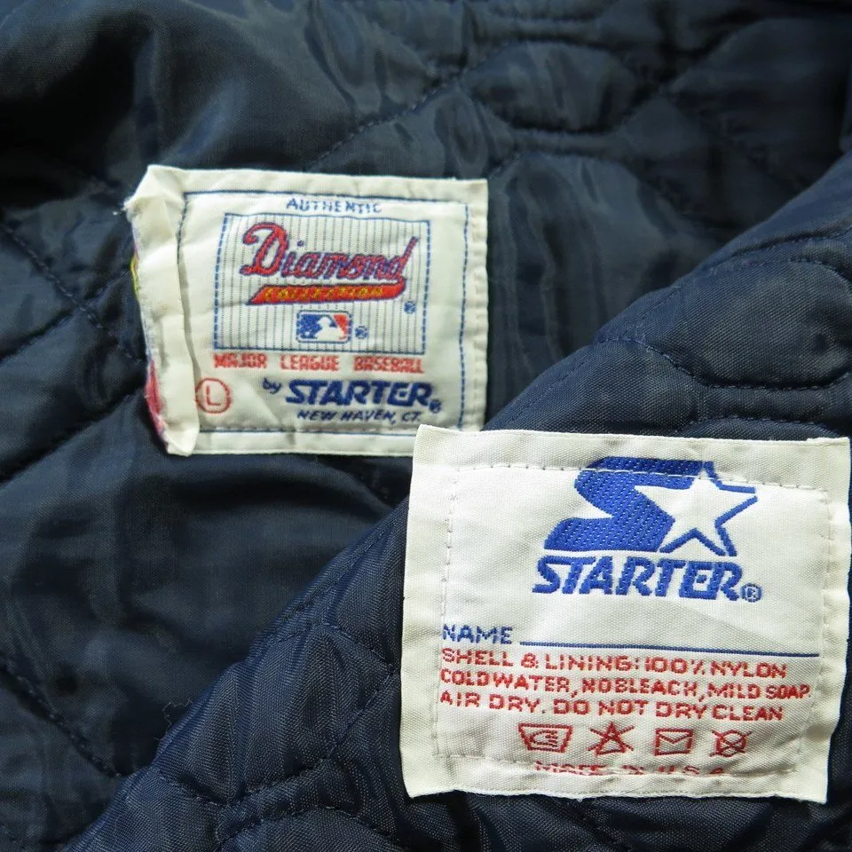 Vintage 80s Chicago White Sox Starter Satin Jacket Mens L MLB Baseball Diamond