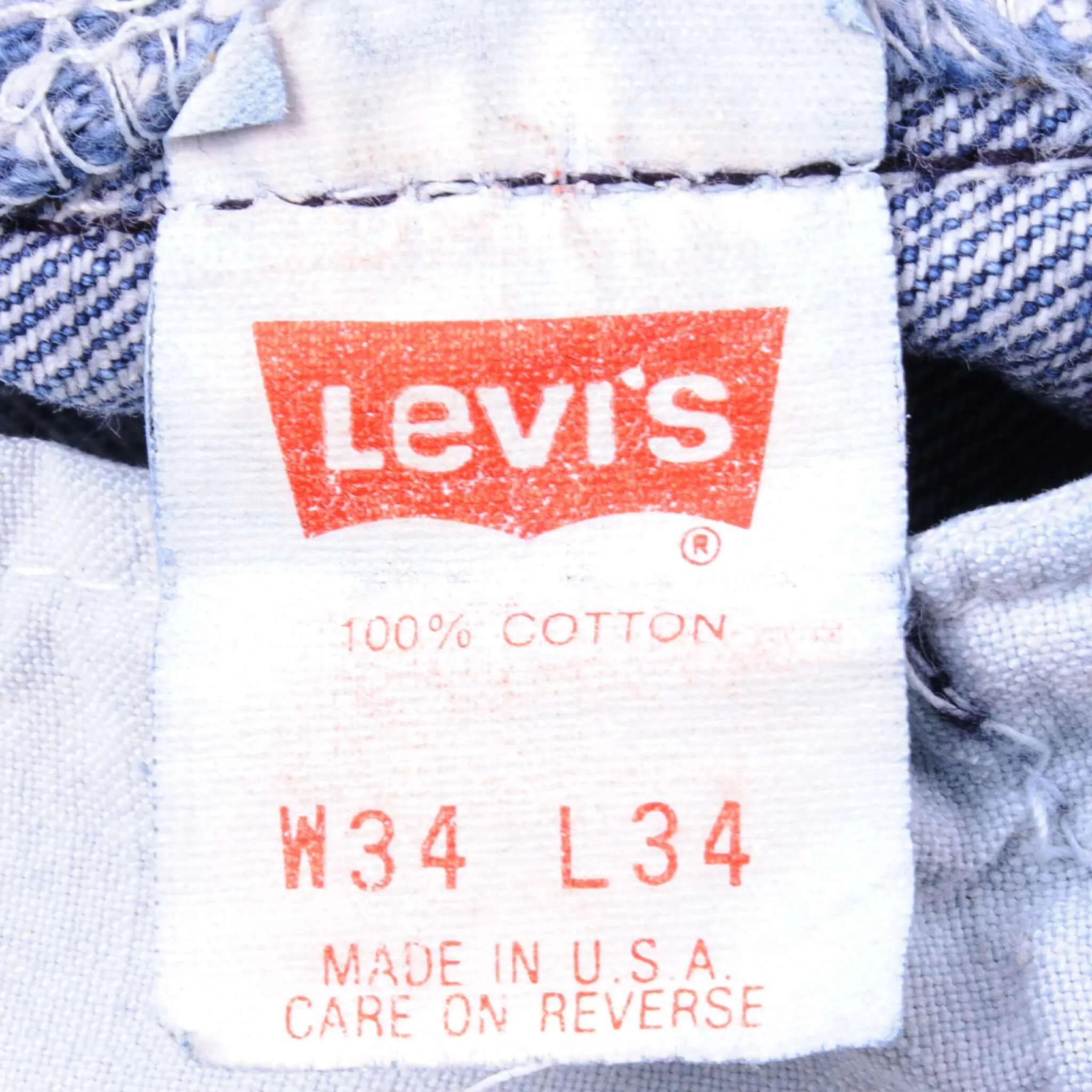 VINTAGE LEVIS 501 JEANS INDIGO 1988-1993 SIZE W33 L32 MADE IN USA