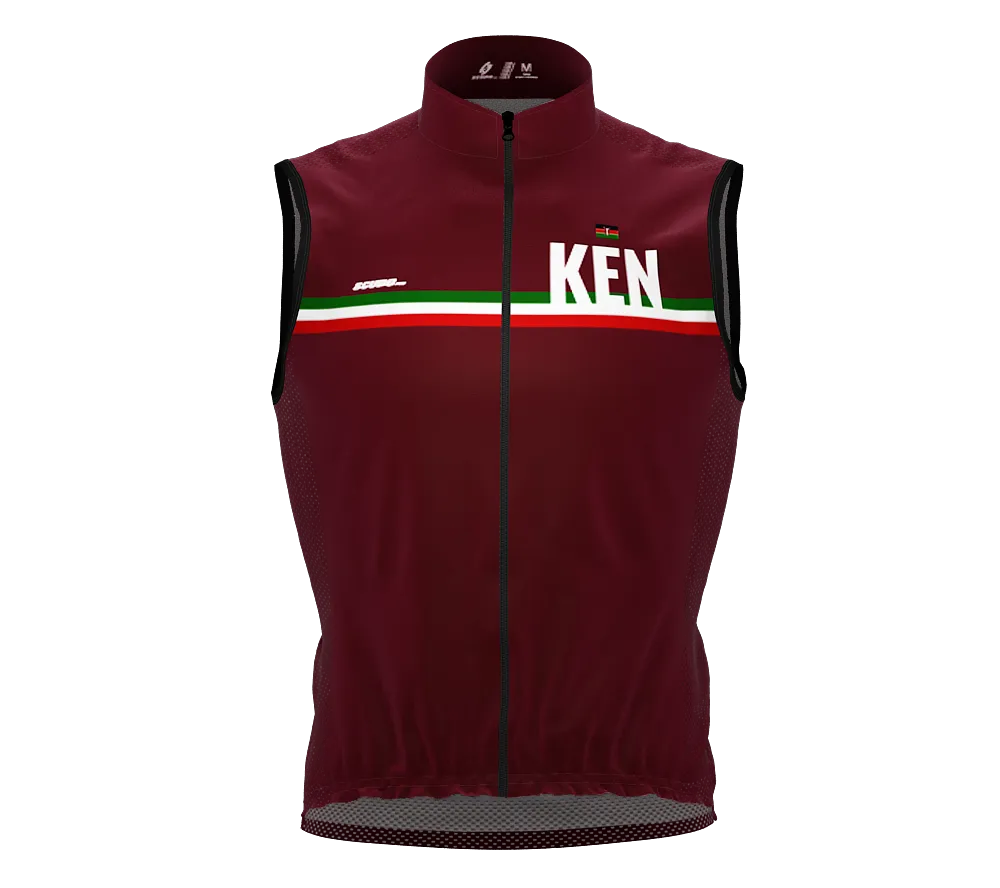 Wind Breaker Cycling Running Sports Vest Kenya Country Code for Men And Women