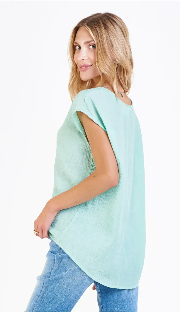 Yanis Sleeveless Top Seafoam