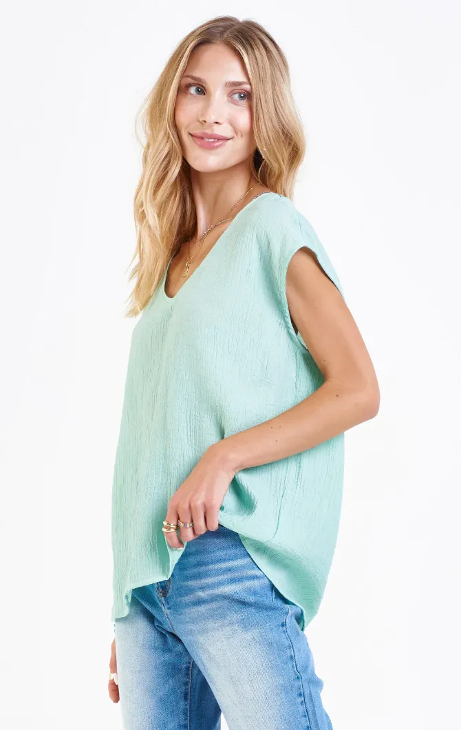 Yanis Sleeveless Top Seafoam