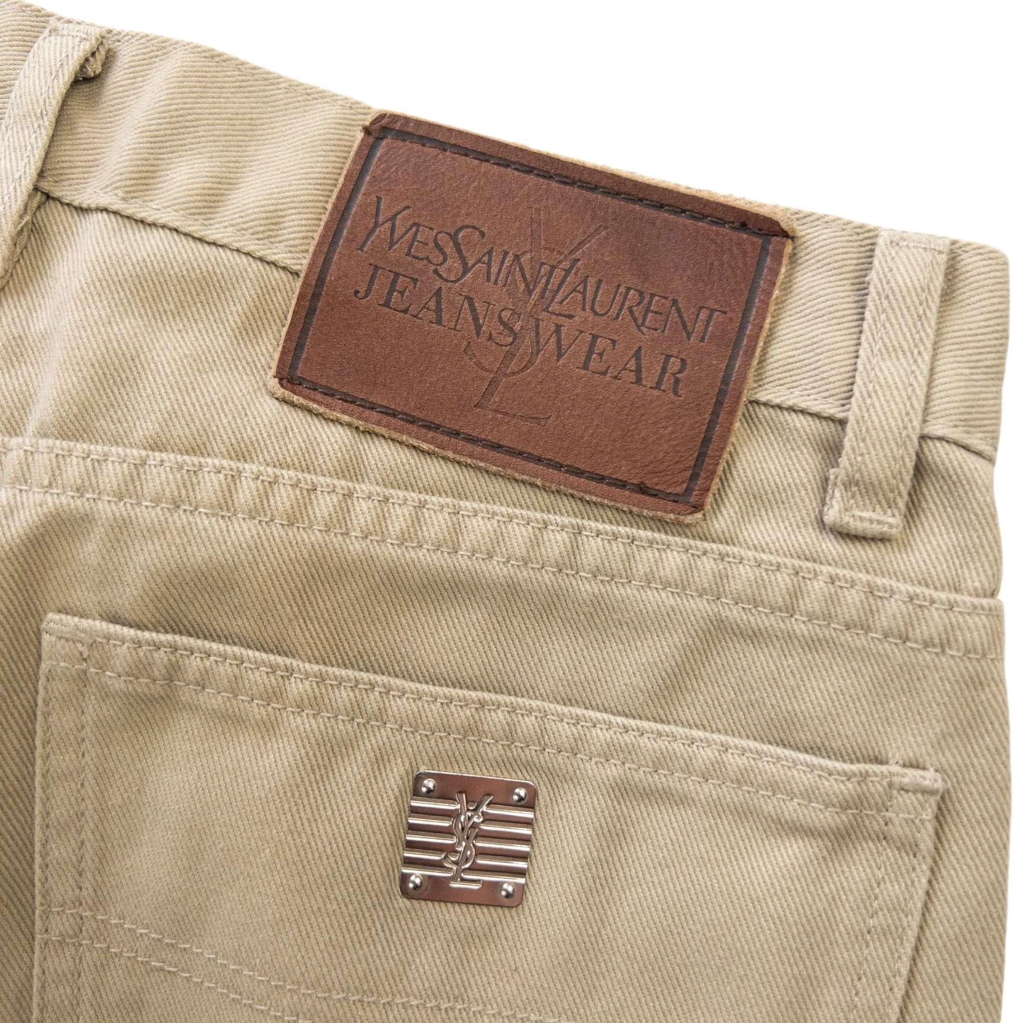 YSL Jeanswear Khaki Jeans Men's 90s Vintage | Second Wave Vintage