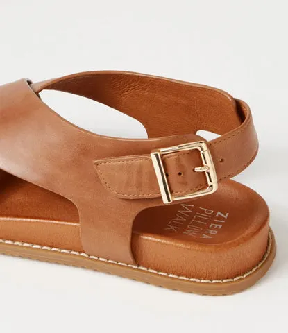 Ziera HANAKO Tan Leather Sandals